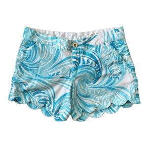Lilly Pulitzer The Buttercup Short in Resort White Sea Ruffles Size 0